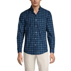 CLASSIC FIT. Bügelleichtes Twillhemd Für Herren -Lands' End Verkaufsgeschäft 436953 LEPP FF 1TM