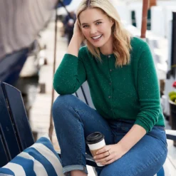 Kaschmir-Cardigan Mit Rundem Ausschnitt