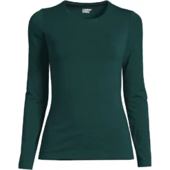 Shirt Aus Baumwoll/Modalmix -Lands' End Verkaufsgeschäft 475615 LEPP LF DBM