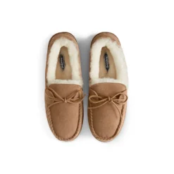 Veloursleder-Mokassins Mit Lammfell-Futter Für Herren -Lands' End Verkaufsgeschäft 487500 A517 L1 ETA