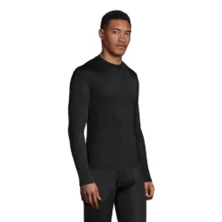 Seiden-Rundhalsshirt Für Herren -Lands' End Verkaufsgeschäft 501676 LEPP FS BLA