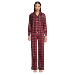 Gemustertes Flanell-Pyjamahemd Für Damen In Normalgröße 8 Gemustertes Flanell-Pyjamahemd Für Damen In Normalgröße -Lands' End Verkaufsgeschäft 503676 LEPP F1 3PL