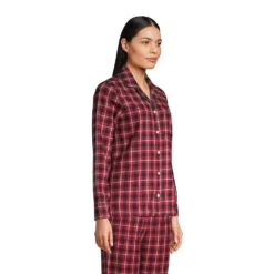 Gemustertes Flanell-Pyjamahemd Für Damen In Normalgröße 7 Gemustertes Flanell-Pyjamahemd Für Damen In Normalgröße -Lands' End Verkaufsgeschäft 503676 LEPP FS 3PL