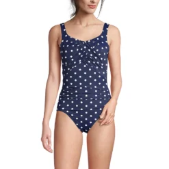 Shape-Badeanzug Mit Bügel Gemustert SLENDER Für Damen -Lands' End Verkaufsgeschäft 506302 LEPP FF K7E