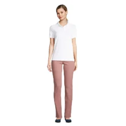 Piqué-Poloshirt Für Damen 8 Piqué-Poloshirt Für Damen -Lands' End Verkaufsgeschäft 507682 LEPP F1 WHI