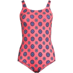 Gemusterter Komfort-Badeanzug CHLORRESISTENT Mit Soft Cups