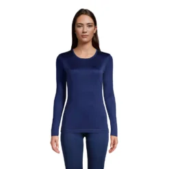 Seidenunterhemd Mit Rundhalsausschnitt Für Damen -Lands' End Verkaufsgeschäft 512199 FW20 FF HME