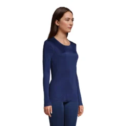 Seidenunterhemd Mit Rundhalsausschnitt Für Damen -Lands' End Verkaufsgeschäft 512199 LEPP FS HME