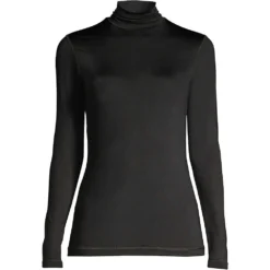 Funktionsshirt Mit Rollkragen THERMASKIN Für Damen -Lands' End Verkaufsgeschäft 512382 LEPP LF BLA