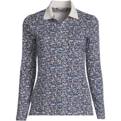 Supima-Poloshirt Mit Langen Ärmeln Für Damen