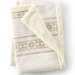 Gefütterte Plüschfleece-Decke Gemustert