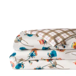 Bügelfreier Supima Bettdeckenbezug Gemustert