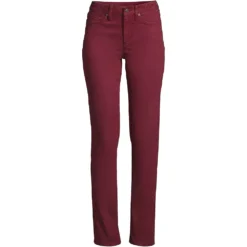 Straight Fit Öko Jeans Mid Waist -Lands' End Verkaufsgeschäft 516553 LEPP LF TAO
