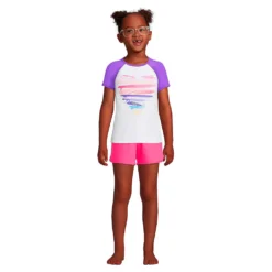 Kurzarm-Badeshirt Mit Print Für Mädchen -Lands' End Verkaufsgeschäft 521650 LEPP F1 G5F