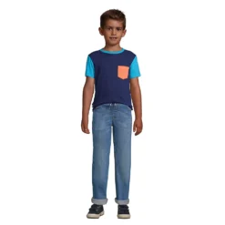 Iron Knees Stretch-Jeans Mit Schlupfbund Für Große Jungen -Lands' End Verkaufsgeschäft 521844 LEPP F1 Y9V