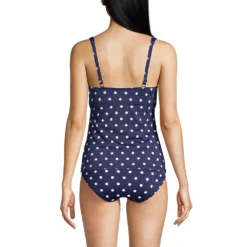 Tankinitop CHLORRESISTENT Mit V-Ausschnitt Gemustert Für Damen -Lands' End Verkaufsgeschäft 522598 LEPP FB K7E