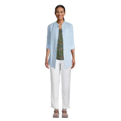 Leinen-Hemdbluse Für Damen 8 Leinen-Hemdbluse Für Damen -Lands' End Verkaufsgeschäft 525045 LEPP F1 9XH