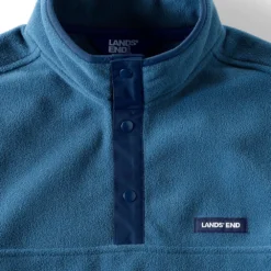 Fleecepullover Mit Druckknopfleiste Für Herren -Lands' End Verkaufsgeschäft 525988 LEPP D2 9BA