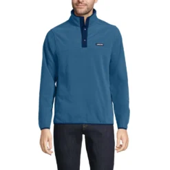 Fleecepullover Mit Druckknopfleiste Für Herren