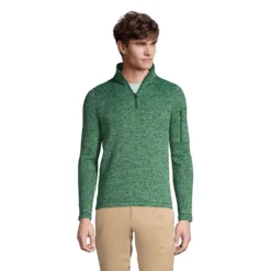 Strickfleece-Pullover Mit Troyer-Kragen Für Herren