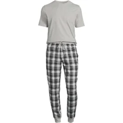 Pyjama-Set Aus Baumwoll-Jersey Für Herren -Lands' End Verkaufsgeschäft 526217 LEPP LF GYP