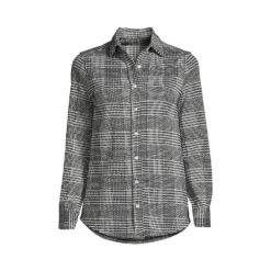 Jacquard-Bluse SPORT KNIT Für Damen -Lands' End Verkaufsgeschäft 526584 FW21 LF BZD