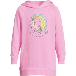 French Terry Long-Hoodie Für Mädchen