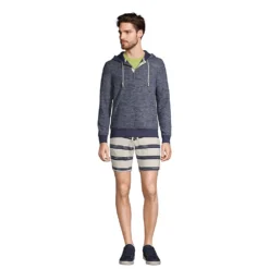 Gemusterte French Terry Shorts Für Herren -Lands' End Verkaufsgeschäft 528217 LEPP F1 9OH