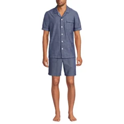 Popelin-Pyjamahemd Für Herren -Lands' End Verkaufsgeschäft 528399 LEPP F1 1F9