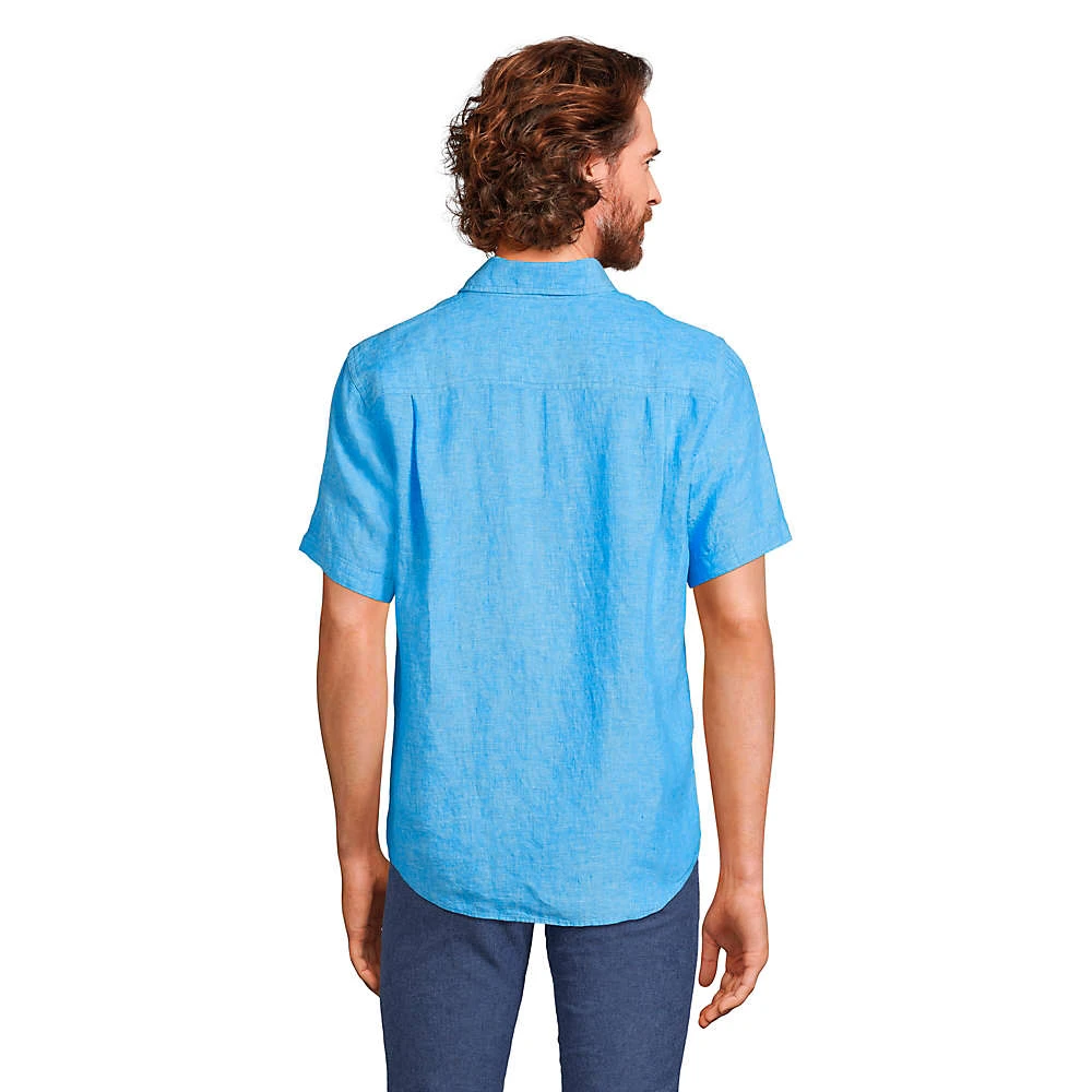 Kurzarm-Leinenhemd Mit Brusttasche Für Herren, Classic Fit 2 Kurzarm-Leinenhemd Mit Brusttasche Für Herren, Classic Fit – Bild 2