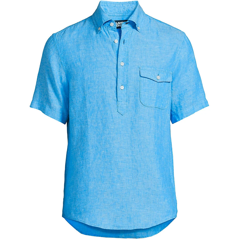 Kurzarm-Leinenhemd Mit Brusttasche Für Herren, Classic Fit 5 Kurzarm-Leinenhemd Mit Brusttasche Für Herren, Classic Fit – Bild 5