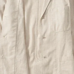 Sakko Aus Leinen/Baumwoll-Mix Für Herren -Lands' End Verkaufsgeschäft 529788 LEPP L2 NAT