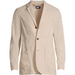 Sakko Aus Leinen/Baumwoll-Mix Für Herren -Lands' End Verkaufsgeschäft 529788 LEPP LF NAT