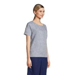 Leinen-Shirt Für Damen 7 Leinen-Shirt Für Damen -Lands' End Verkaufsgeschäft 530319 LEPP FS OMU