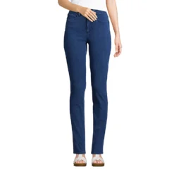 Straight Fit Knit Jeans High Waist Für Damen