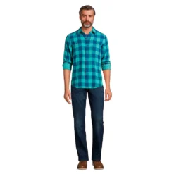 Blake Shelton X Lands' End Kariertes Workerhemd, Classic Fit -Lands' End Verkaufsgeschäft 532216 LEPP F1 J00