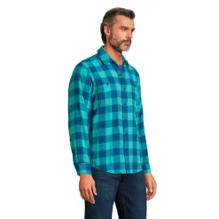 Blake Shelton X Lands' End Kariertes Workerhemd, Classic Fit -Lands' End Verkaufsgeschäft 532216 LEPP FS J00
