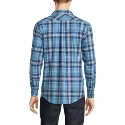Blake Shelton X Lands' End Leichtes Komfort-Flanellhemd, Classic Fit -Lands' End Verkaufsgeschäft 532306 LEPP FB 8GO