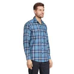 Blake Shelton X Lands' End Leichtes Komfort-Flanellhemd, Classic Fit -Lands' End Verkaufsgeschäft 532306 LEPP FS 8GO