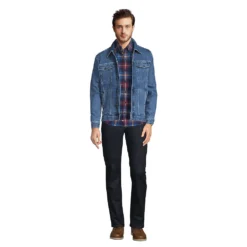 Blake Shelton X Lands' End Jeansjacke Mit Flanell-Futter -Lands' End Verkaufsgeschäft 532625 LEPP F1 QH9