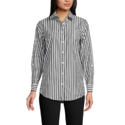 Bügelfreie Supima-Hemdbluse Für Damen -Lands' End Verkaufsgeschäft 533021 LEPP FF BWS