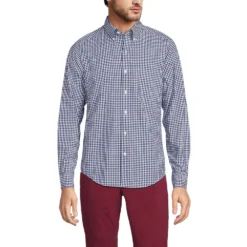 Leichtes Popelinhemd Für Herren, Classic Fit -Lands' End Verkaufsgeschäft 533211 LEPP FF G08
