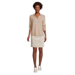 Relaxter Kaschmir-Polopullover Für Damen -Lands' End Verkaufsgeschäft 533345 LEPP F1 6T4