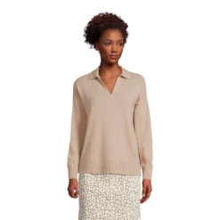 Relaxter Kaschmir-Polopullover Für Damen