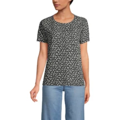 Kurzarm-Shirt Aus Viskosemix Für Damen