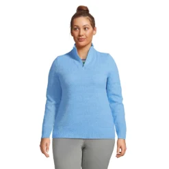 Baumwollpullover Mit Reißverschluss Für Damen In Plus-Größe