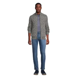 Strickjacke Mit Zopfmuster Und Teddy-Fleecefutter Für Herren -Lands' End Verkaufsgeschäft 534087 LEPP F1 2T6