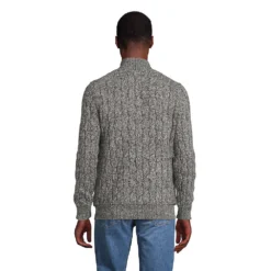 Strickjacke Mit Zopfmuster Und Teddy-Fleecefutter Für Herren -Lands' End Verkaufsgeschäft 534087 LEPP FB 2T6