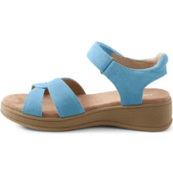 Leder-Keilsandale Für Damen -Lands' End Verkaufsgeschäft 535214 LEPP L2 JIM