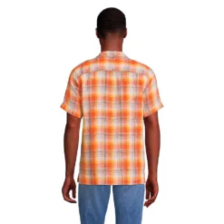 Blake Shelton X Lands' End Kurzarm-Leinenhemd Für Herren, Classic Fit -Lands' End Verkaufsgeschäft 535613 LEPP FB GTM